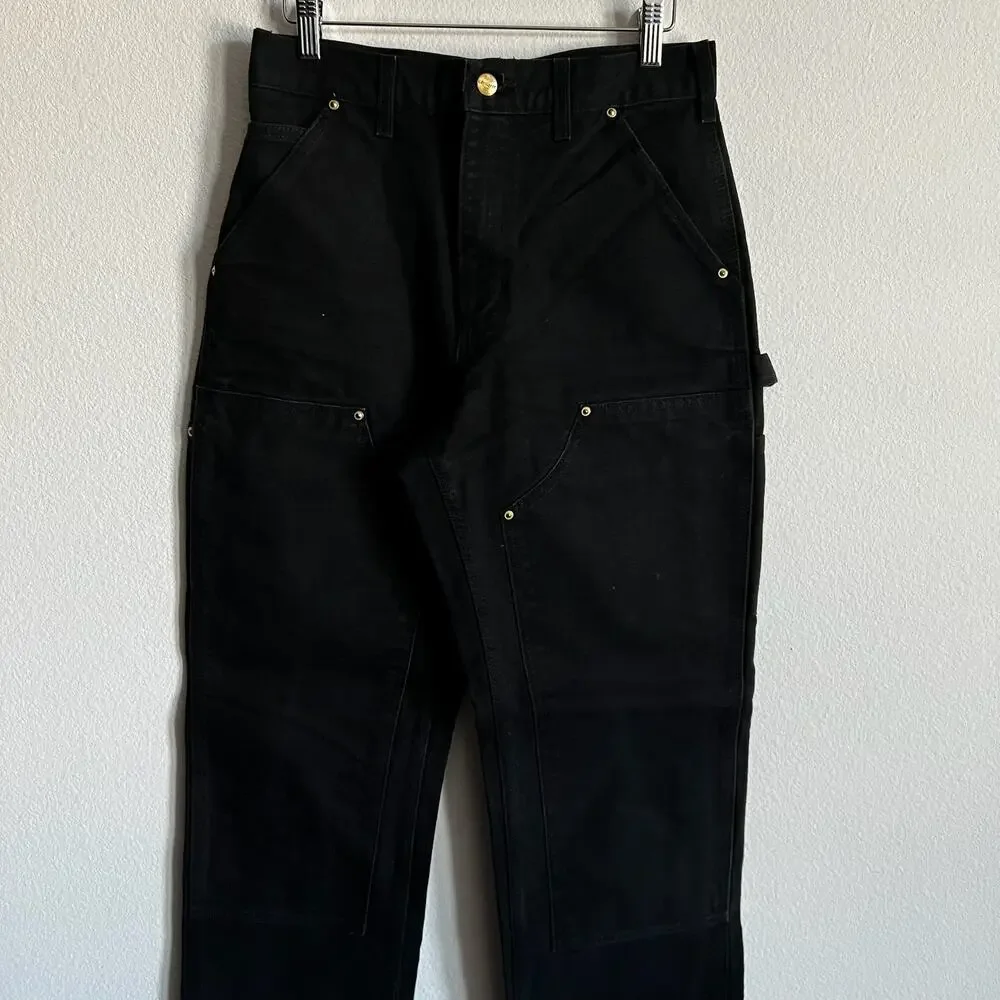 Carhartt B01 BLK black double knee work wear carpenter pants